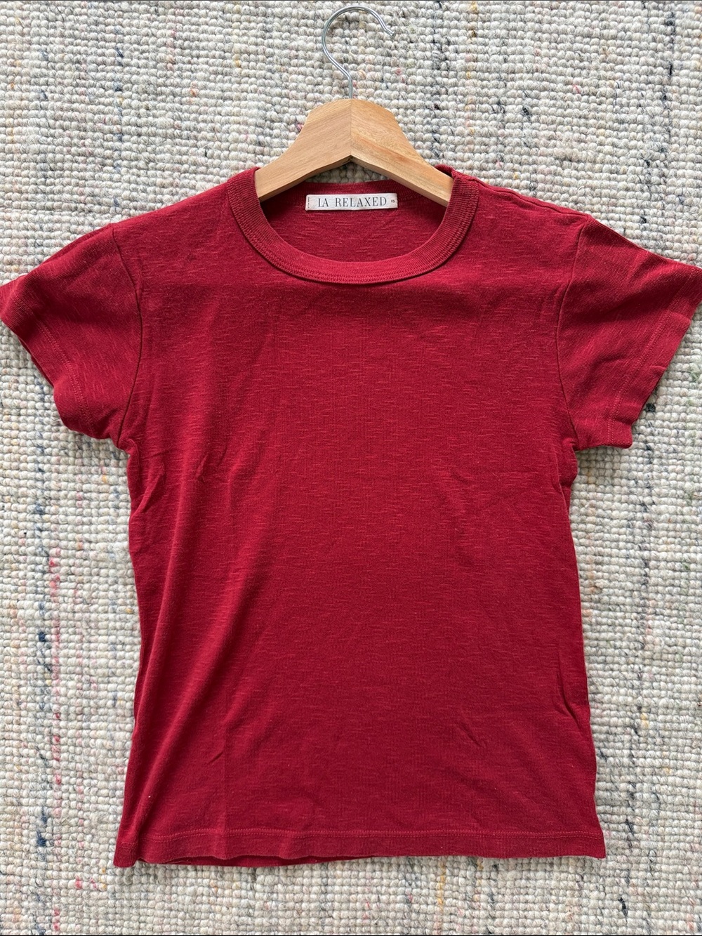 LA Relaxed Classic Red 100% organic cotton Tee